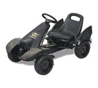 vidaXL Pedal Go Kart with Adjustable Seat Black Children Racing Cart Vehicle