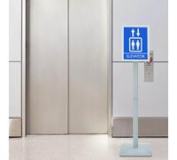 vidaXL Pedestal Poster Stand Silver 32 x 27 x 119 cm Cast Iron