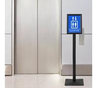 vidaXL Pedestal Poster Stand Silver A4 Cast Iron