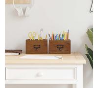 vidaXL Pencil Case Multicolour 18 x 10 x 12 cm Solid Mahogany Wood