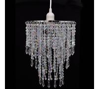 vidaXL Crystal Pendant Chandelier 22.5x30.5cm Ceiling Lighting Fixture Lamp