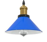 vidaXL Pendant Lamp Height Adjustable E27 Gloss Dark Blue Ø 22 cm Metal