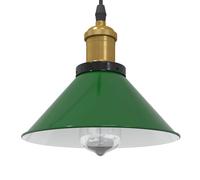 vidaXL Pendant Lamp Height Adjustable E27 Gloss Green Ø 22 cm Metal