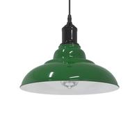 vidaXL Pendant Lamp Height Adjustable E27 Gloss Green Ø 31 cm Metal