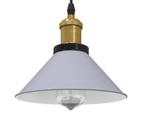 vidaXL Pendant Lamp Height Adjustable E27 Gloss Grey Ø 22 cm Metal
