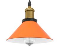 vidaXL Pendant Lamp Height Adjustable E27 Gloss Orange Ø 22 cm Metal