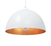 vidaXL Pendant Lamps 2 pcs Height Adjustable E27 White 脴 30 cm Metal