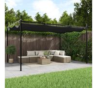 vidaXL Pergola with Retractable Roof Anthracite 395x292x230 cm