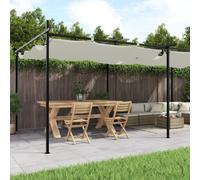 vidaXL Pergola with Retractable Roof Cream 589x292x230 cm