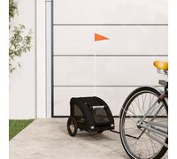 vidaXL Pet Bike Trailer Black Oxford Fabric and Iron