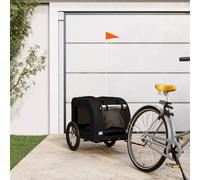 (black, 125 x 64 x 66 cm) vidaXL Dog Bike Trailer Bicycle Trailer Bike Carriage Oxford Fabric and Iron