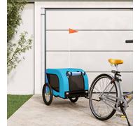 vidaXL Pet Bike Trailer Blue and Black Oxford Fabric and Iron