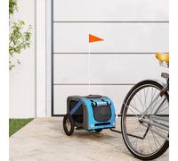 (blue, 124 x 53 x 53 cm) vidaXL Dog Bike Trailer Bicycle Trailer Bike Carriage Oxford Fabric and Iron