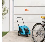 vidaXL Pet Bike Trailer Blue Oxford Fabric and Iron