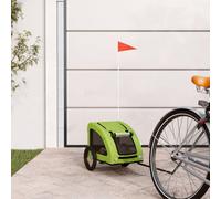 Vidaxl Pet Bike Trailer Green Oxford Fabric And Iron