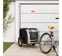 Vidaxl Pet Bike Trailer Grey And Black Oxford Fabric&iron