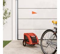 vidaXL Pet Bike Trailer Orange Oxford Fabric and Iron