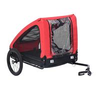 vidaXL Pet Bike Trailer Red and Black