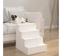 Vidaxl Pet Stair White 40X49X47 Cm Solid Wood Pine