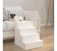 vidaXL Pet Stair White 40x49x47 cm Solid Wood Pine