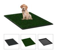 vidaXL 2x Pet Toilets & Tray Faux Turf Green 76x51x3cm WC Dog Potty Puppy Mat