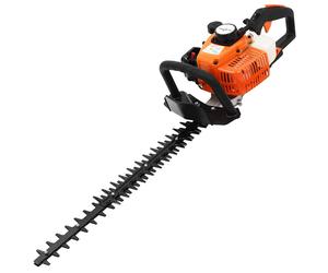 vidaXL Petrol Hedge Trimmer 722mm Orange and Black Garden Bush Shrub Cutter vida