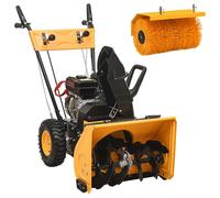 (vidaXL Petrol-powered 2-in-1 Snow Thrower and Sweeper 6.5HP Snow Plough Blade) vidaXL Petrol-powered 2-in-1 Snow Thrower and Sweeper 6.5HP Snow Plough Blade