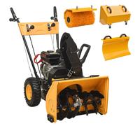 (vidaXL Petrol-powered 4-in-1 Snow Thrower and Sweeper Set 6.5HP Snow Remover) vidaXL Petrol-powered 2-in-1 Snow Thrower and Sweeper 6.5HP Snow Plough Blade