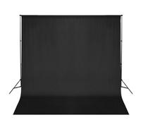 vidaXL Photo Backdrop Support System 600x300cm Black Photography Background