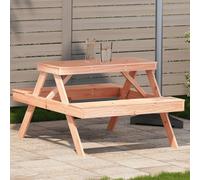 Vidaxl Picnic Table 105X134X75 Cm Solid Wood Douglas