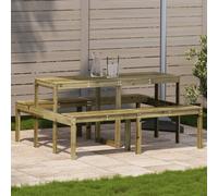 vidaXL Picnic Table 160x134x75 cm Impregnated Wood Pine