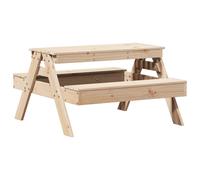 vidaXL Picnic Table for Kids Outdoor Sand and Water Play Table Solid Wood Pine