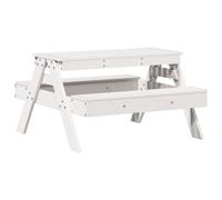 vidaXL Picnic Table for Kids, Outdoor Wooden Sand and Water Play Table, Garden S