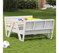 vidaXL Picnic Table for Kids White 88x122x58 cm Solid Wood Pine