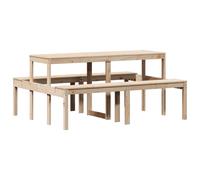 vidaXL Picnic Table, Outdoor Dining Table for Patio Balcony Terrace Yard, Wooden