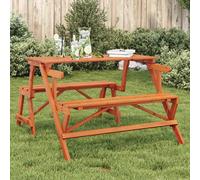 vidaXL Picnic Table with Benches Solid Wood Fir 2-in-1 Convertible