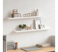 Vidaxl Picture Frame Ledge Shelves 2 Pcs White 80X9X3 Cm Mdf