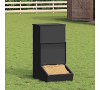 vidaXL Pig Feeder Black 55 x 38 x 76 cm Cold-Rolled Steel