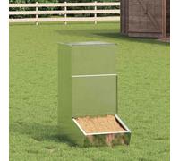vidaXL Pig Feeder Silver 55 x 38 x 76 cm Galvanised Steel