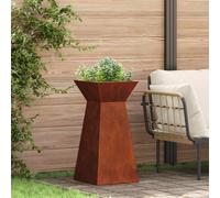 vidaXL Pillar Planter 2 pcs Silver 35 x 35 x 73 cm