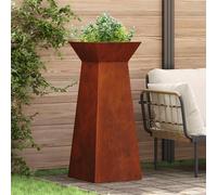 vidaXL Pillar Planter Silver 40 x 40 x 100 cm