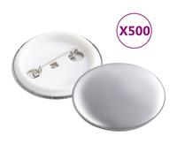 vidaXL Pinback Button Parts 500 Sets 37mm Badge Making Machine Part DIY Craft