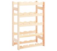 Vidaxl Wine Rack For 20 Bottles Pinewood