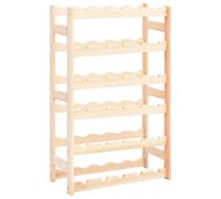 Wooden Wine Rack Display Storage Shelves Holds 30 Bottles Pinewood 53x25x86cm