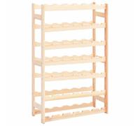 vidaXL Pinewood Wine Rack for 42 Bottles Storage Bottle Holder Cabinet