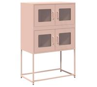vidaXL Pink Steel Highboard 68x39x107 cm for Kitchen/Dining
