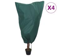 vidaXL Plant Fleece Covers with Drawstring 4 pcs 70 g/m² 0.8x1 m