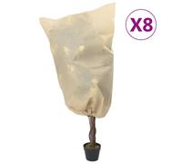 Plant Fleece Covers with Drawstring Frost Protection 8 pcs 70 g/m² vidaXL