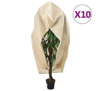 vidaXL Plant Fleece Covers with Zip 10 pcs 70 g/m² 1.2x1.8 m