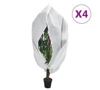 vidaXL Plant Fleece Covers with Zip 4 pcs, Frost Protection for Plants Potted Fr